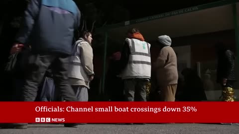 Number of small boats crossing Channel down, officials say | BBC News