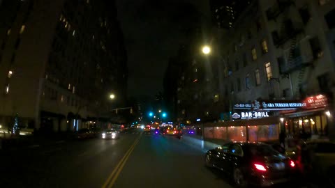 Driving Thru On Around 01-14-2022 57 Street New York NYC Manhattan at Night 4K – Part-02 of 03