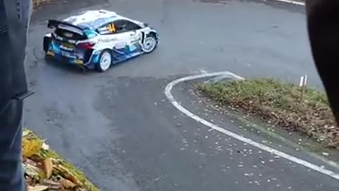 Gus Greensmith on the Limit at this U turn#shorts #drift #fiesta #motor #race #rally #wrc