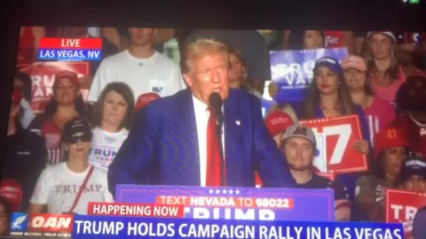 OAN president trump holds campaign rally in Las Vegas Friday 11:55 PM