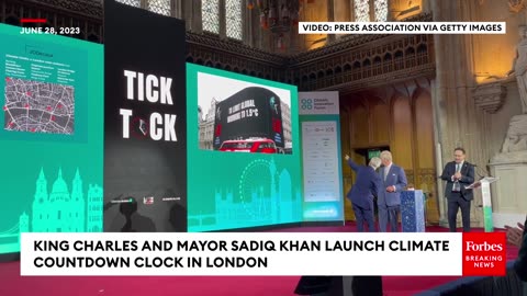 King Charles And Mayor Sadiq Khan Unveil Climate Countdown Clock In London