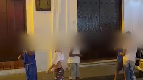 Video de menores de edad bailando en calle del Centro Histórico de Cartagena