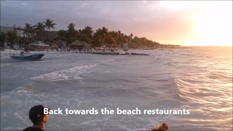 Watching the Sun Set from the Main Wharf, Isla Holbox, Yucatan, Mexico