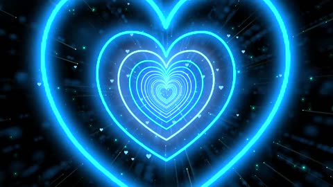 1095. Heart Tunnel💙Heart Background Neon Heart Heart