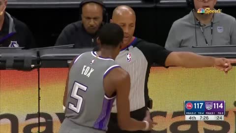 Malik Monk ejected from Pistons-Kings after this play NBA on ESPN