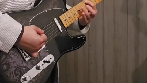 Fender black paisley telecaster with e bender sound demonstration.