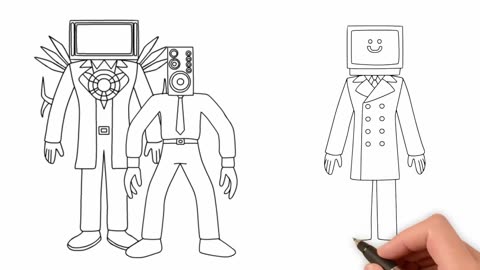 Skibidi Toilet | TITAN SPEAKERMAN & TITAN TV MAN |\ How to Draw and Coloring Page