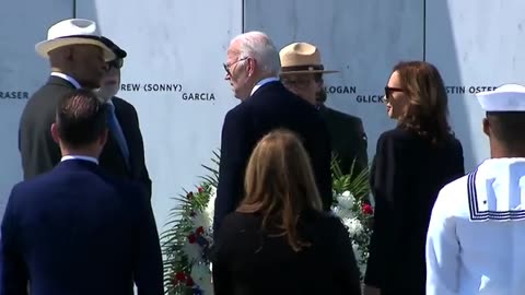 WATCH- Biden and Harris lay wreath at site of Flight 93 crash for 9-11 commemoration