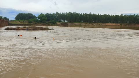 Ganesh visarjan in River