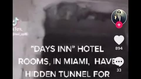 DAYS INN HOTEL ROOMS IN MIAMI HAVE HIDDEN TUNNEL FOR HUMAN TRAFFICKING