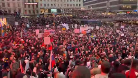 Manifestación en Suecia contra la vacunación obligatoria