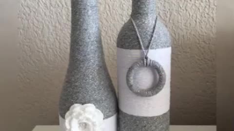 Diy jute wrapped wine bottles decoration ideas