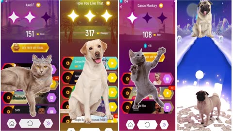 Tiles Hop EDM Rush - Music Game - Funny Cats & Dogs Batle