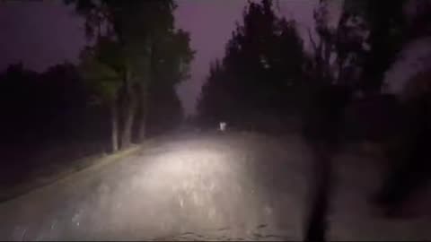 Heavy Downpour of Rain & Storm on the Haunted Road #shorts