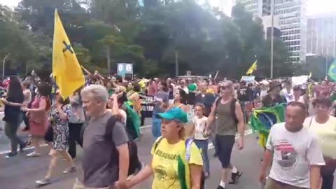 Freedom protest yesterday in São Paulo, Brazil.