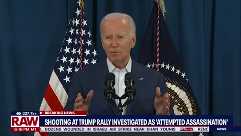 Biden addresses suspected shooting at Trump rally