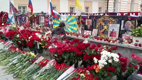 Memorial to Wagner and Yevgeny Prigozhin in Central Moscow