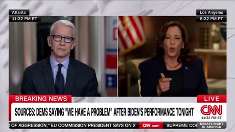 CNN's Anderson Cooper Presses VP Harris On Whether President Biden Should Step Down