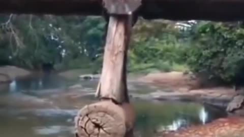 Bridge AND TRUCK collapsed and crushed after huge truck drove over it