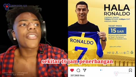 Chat dibalas Al-Nassr Ishowspeed teriak Allahuakbar bakal bertemu Ronaldo di Arab‼️