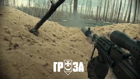 Combat footage during battles for Serebryansk forest in Ukraine