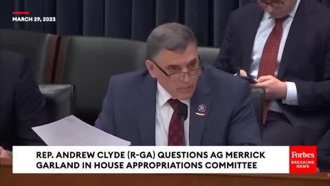 'I Think That's A Problem'- Andrew Clyde Confronts AG Merrick Garland Over Funding