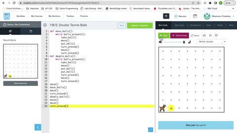 Karel Double Balls in Python