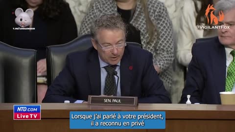 Le sénateur Rand Paul bouscule Stéphane Bancel