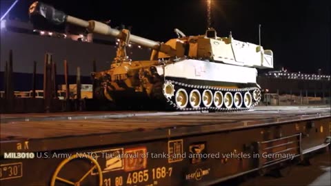 U.S. Army, NATO. A huge number of M1A2 Abrams tanks arrived in Eastern Europe.