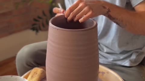 Making a jar to fill with the tears of my own failures #pottery #asmr #satisfying