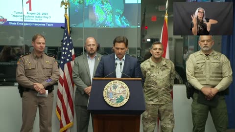 Governor Ron DeSantis Gives Update on Hurricane Idalia From Tallahassee Florida