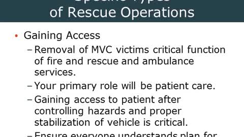 AEMT Ch 47 Rescue Operations and Vehicle Extrication