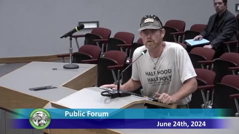 Lewis Arthur of Butterfly at Spokane City Council on Monday June 24, 2024