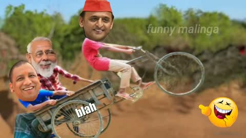 Modi Yogi rickshaw valley akhilesh