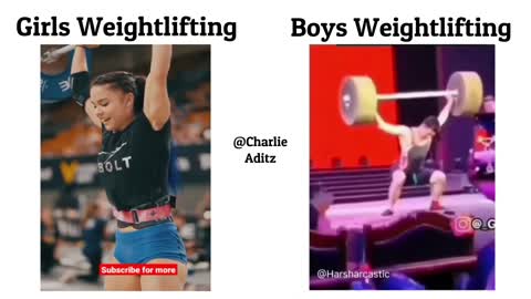 Girls Weightlifting Vs Boys Weightlifting !! Memes #viralmemes #meme