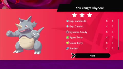 Pokémon Sword - Battling Dynamax Rhydon