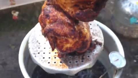 DEEP FRYING WHOLE CHICKENS