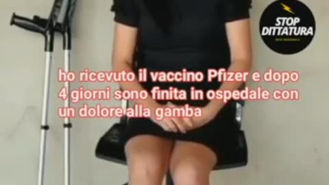 Madre perde una gamba a causa degli effetti avversi da vaccino: Trombosi