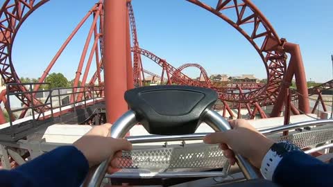 Dubai Parks Motion Gate bullet train roller coaster