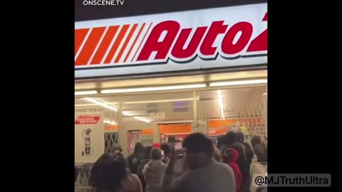 Los Angeles, California - Autozone Ransacked this Weekend by Thugs