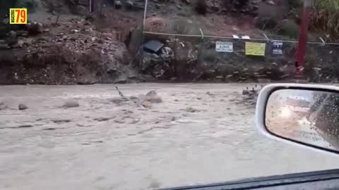 Flooding in Tijuana Mexico! after heavy rain, some streets are flooded