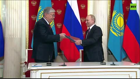 Presidents Putin & Tokayev at Official Signing of Documents in Moscow — RIA