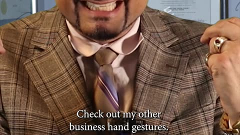 Business hand gestures! This one means "Tee Off"