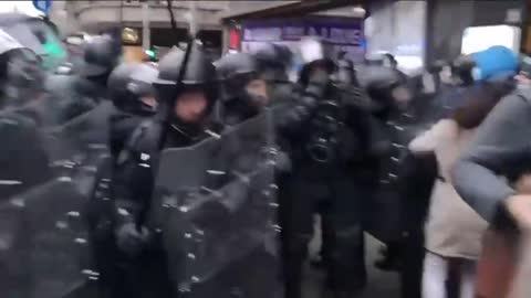 Nazi German Police Beat on Covid Protestors