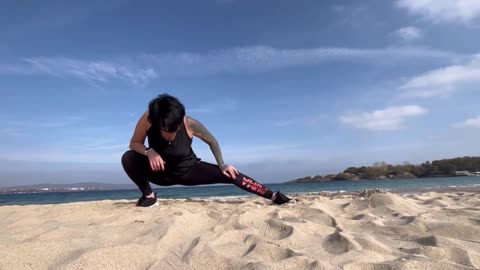 Body stretch Stretching Yoga by the sea