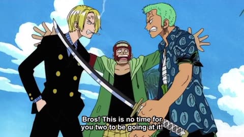 Zoro’s and Sanji’s first “fight”.