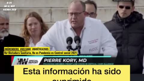 Dr Pierre Kory dice vacunas son crimen contra humanidad detenerlas EEUU