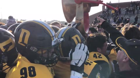 November 16, 2019 - DePauw Celebrates After Winning the Monon Bell