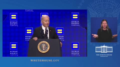 biden: "[Republicans] want to ban pride flags from flying on public lands. Who the hell..."