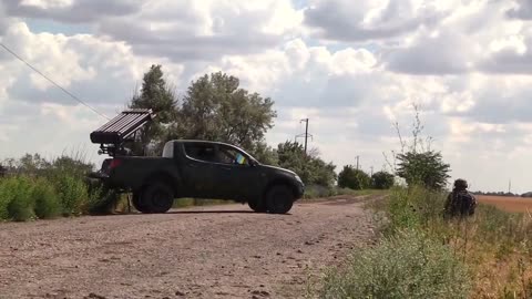 Homemade MLRS based on Mitsbishi, which is adapted for aircraft missiles C. A real parcel car!